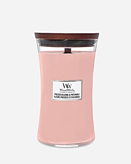 Woodwick Hourglass Dried Blooms & Patchouli Large Candle