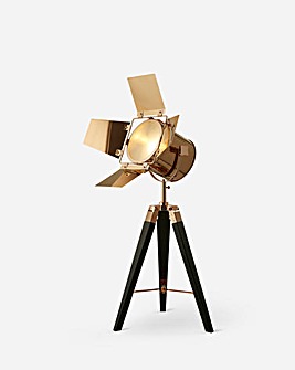 Copper & Black Spotlight Table Lamp