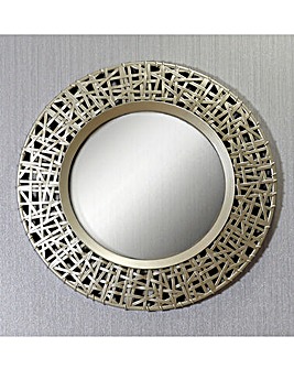 Circular Golden Mirror