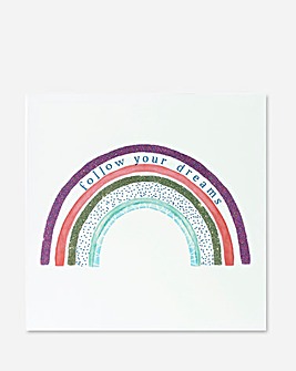 Rainbow Glitter Canvas