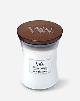 Woodwick White Tea & Jasmine Medium Candle