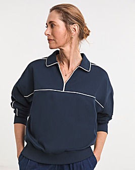 Collared Varsity Sweatshirt