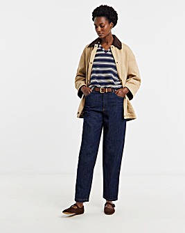 Textured Stripe V-Neck T-Shirt