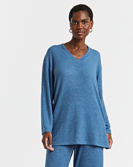 Soft Touch V-Neck Longline Top
