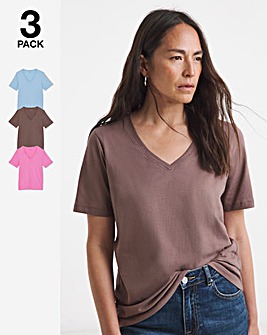 3 Pack V-Neck T-Shirts