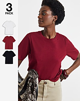 3 Pack Crew Neck Short Sleeve