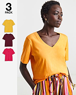 3 Pack V Neck T-Shirts