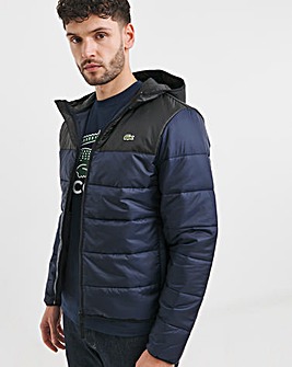 Lacoste Classic Hooded Navy Padded Jacket