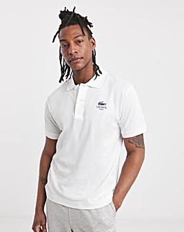 Lacoste Short Sleeve Croc Logo Polo - Off White