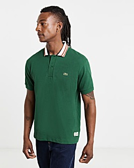 Lacoste Short Sleeve Contrast Collar Polo - Green