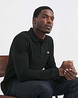 Lacoste Classic Black Long Sleeved Polo