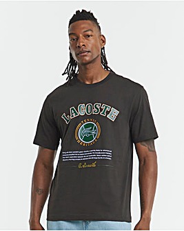 Lacoste Short Sleeve Graphic T-Shirt - Brown