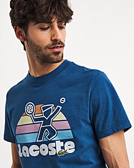 Lacoste Navy Retro Sport Logo T-shirt