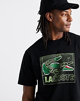 Lacoste Short Sleeve Graphic Croc T-Shirt - Black