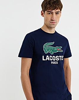 Lacoste Short Sleeve Croc T-Shirt - Navy