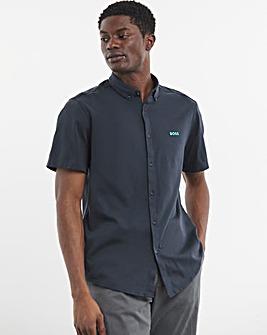 BOSS Short Sleeve Motion Navy Shirt