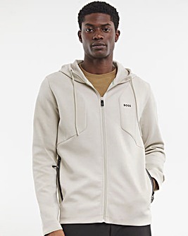 BOSS Full Zip Light Beige Hoody