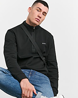 BOSS Half Zip Black Sweatshirt