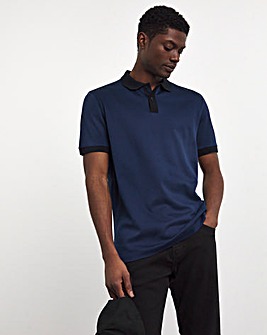 BOSS Premium Short Sleeve Navy Polo Shirt