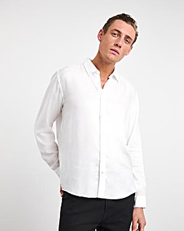 BOSS Long Sleeve Regular Fit White Shirt