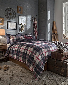 Bedding J D Williams Fat Face Penguin Check Duvet Cover Set
