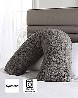 Cuddle Fleece V Pillow- Charcoal