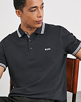 BOSS Dark Blue Classic Tipped Paddy Polo