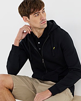 Lyle & Scott Zip Through Hoodie - Jet Black