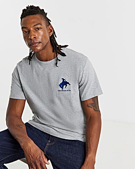 Levi's Short Sleeve Relaxed Fit Embroidered Motif T-Shirt - Grey Marl