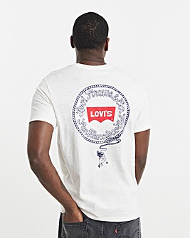 Levi's Short Sleeve Back Graphic Relaxed Fit T-Shirt - Ecru