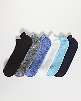 6 Pack Twisted Cushion Sole Trainer Socks