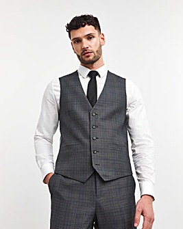 Regular Fit Check Suit Waistcoat