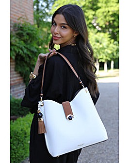 Luella Grey  Andrea White Hobo Tote