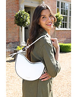 Luella Grey  Cora White Saddle Crossbody