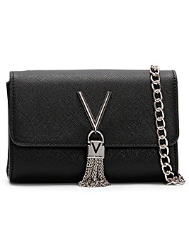 Valentino Bags Divina Black Saffiano Shoulder Bag