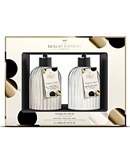The Luxury Bathing Company Sparkling Pear & Nectarine Hand Care Duo Set