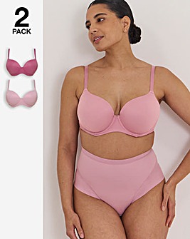 Pretty Secrets 2 Pack Smoothing Microfibre T-Shirt Bras
