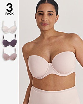 Pretty Secrets (3 Pack) Cotton Multiway Bras