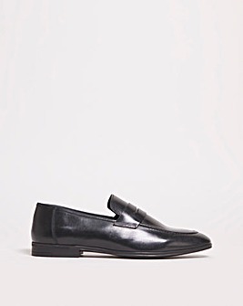 Formal Leather Penny Loafer Wide