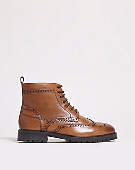 Brogue Lace Up Boot Wide