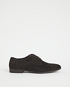 Suede Formal Derby Shoe Wide Fit