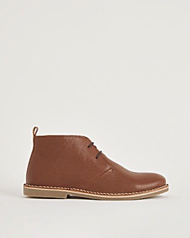 Leather Desert Boot Wide