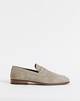 Suede Formal Penny Loafer Wide Fit