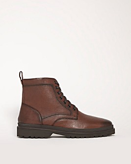 Milled Leather Lace Up Boot