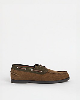 Suede Boat Shoe Wide