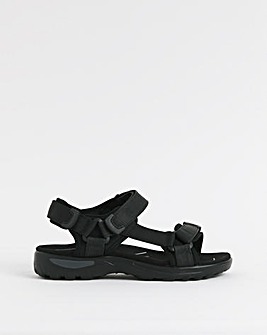 Black Trekker Sandal Wide