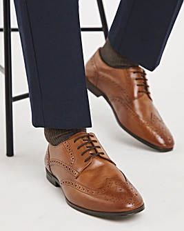 Formal Leather Brogue Extra Wide