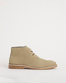 Suede Lace Up Boot Wide