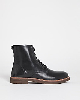 Leather Lace Up Boot Wide Fit