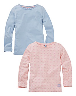 KD MINI Girls Pack of Two Long Sleeved (2-6 yrs)